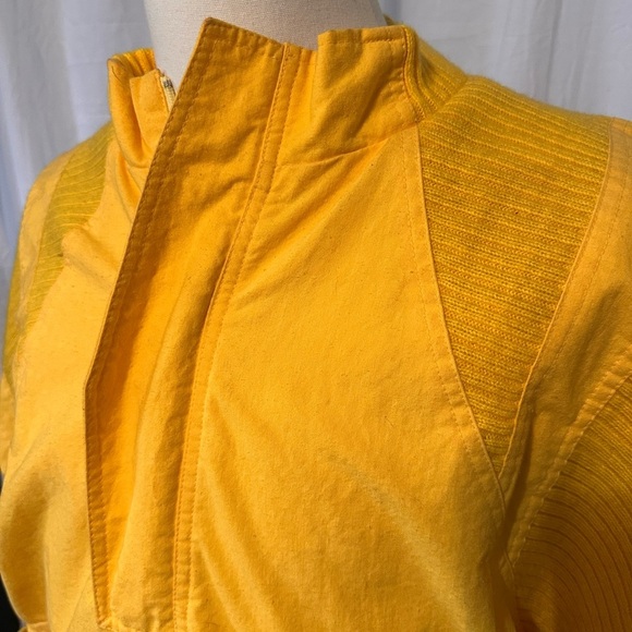 Vintage Pere Mar Yellow 1/4 Zip Pullover. Men’s SZ L. Pockets. Few Marks. Thick - Picture 2 of 6